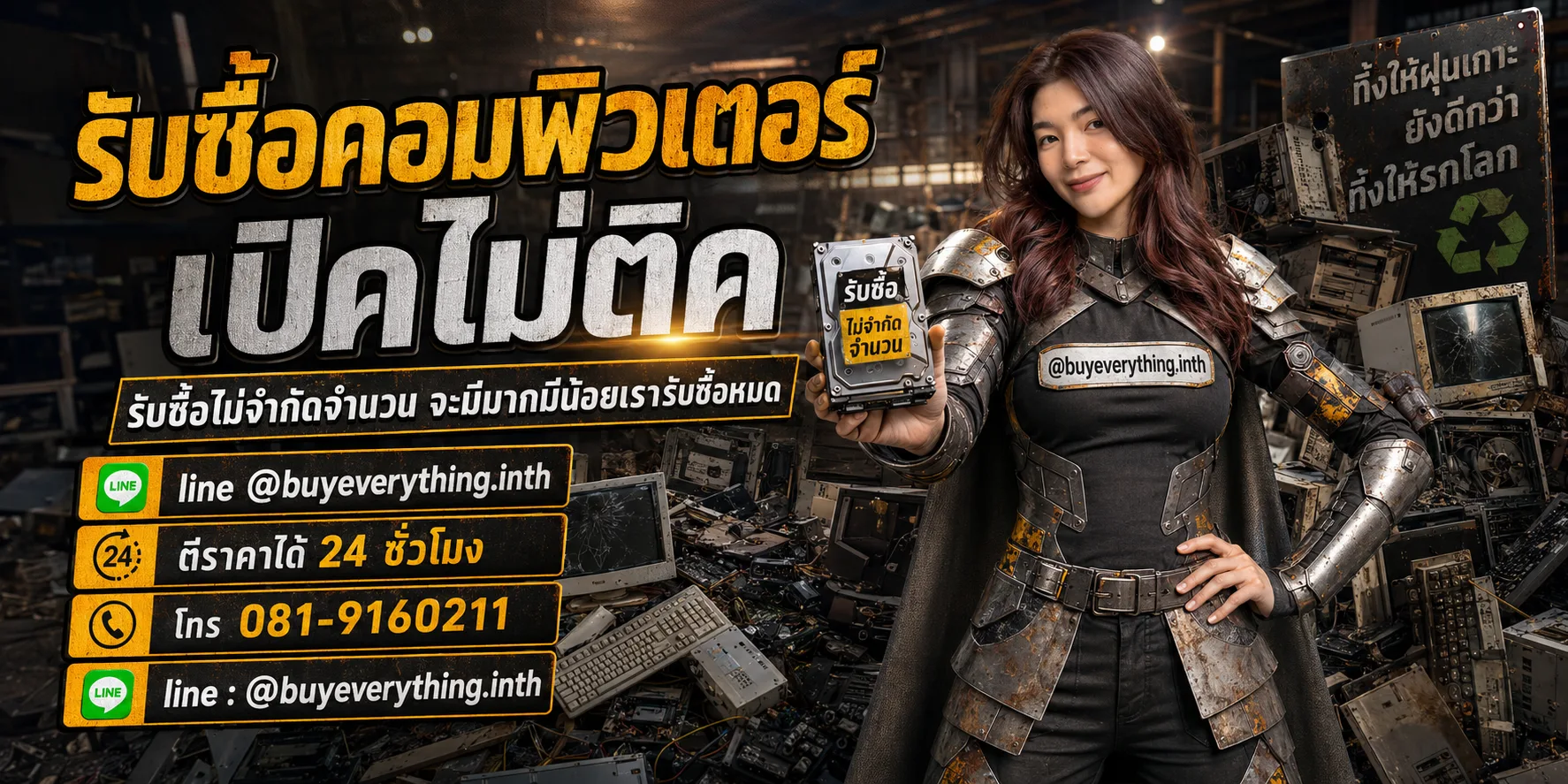 รับซื้อซากคอมพิวเตอร์ รับซื้อไม่จำกัดจำนวน มีมากมีน้อยรับซื้อหมด