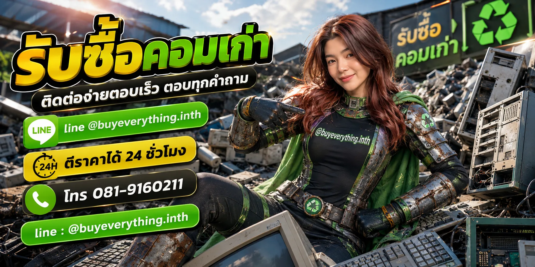 รับซื้อซากคอมพิวเตอร์ ติดต่อ line @buyeverything.inth ตีราคาได้ 24 ชั่วโมง โทร 081-9160211