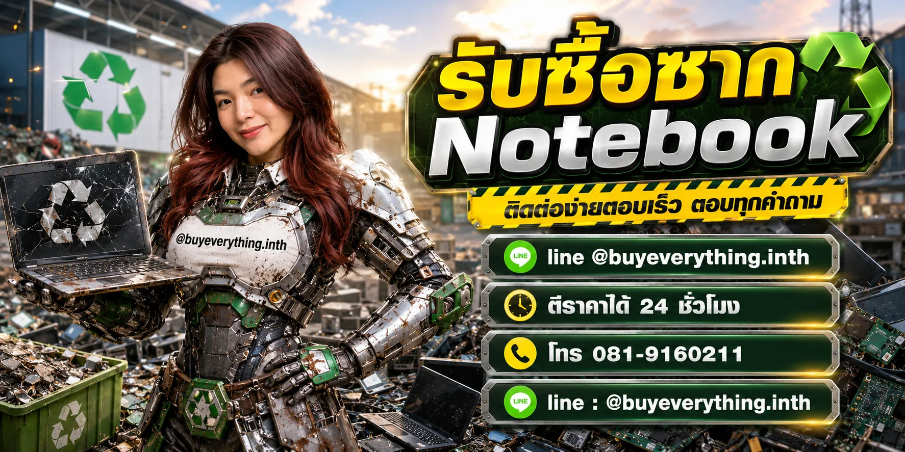 รับซื้อซากคอมพิวเตอร์ ติดต่อ line @buyeverything.inth ตีราคาได้ 24 ชั่วโมง โทร 081-9160211