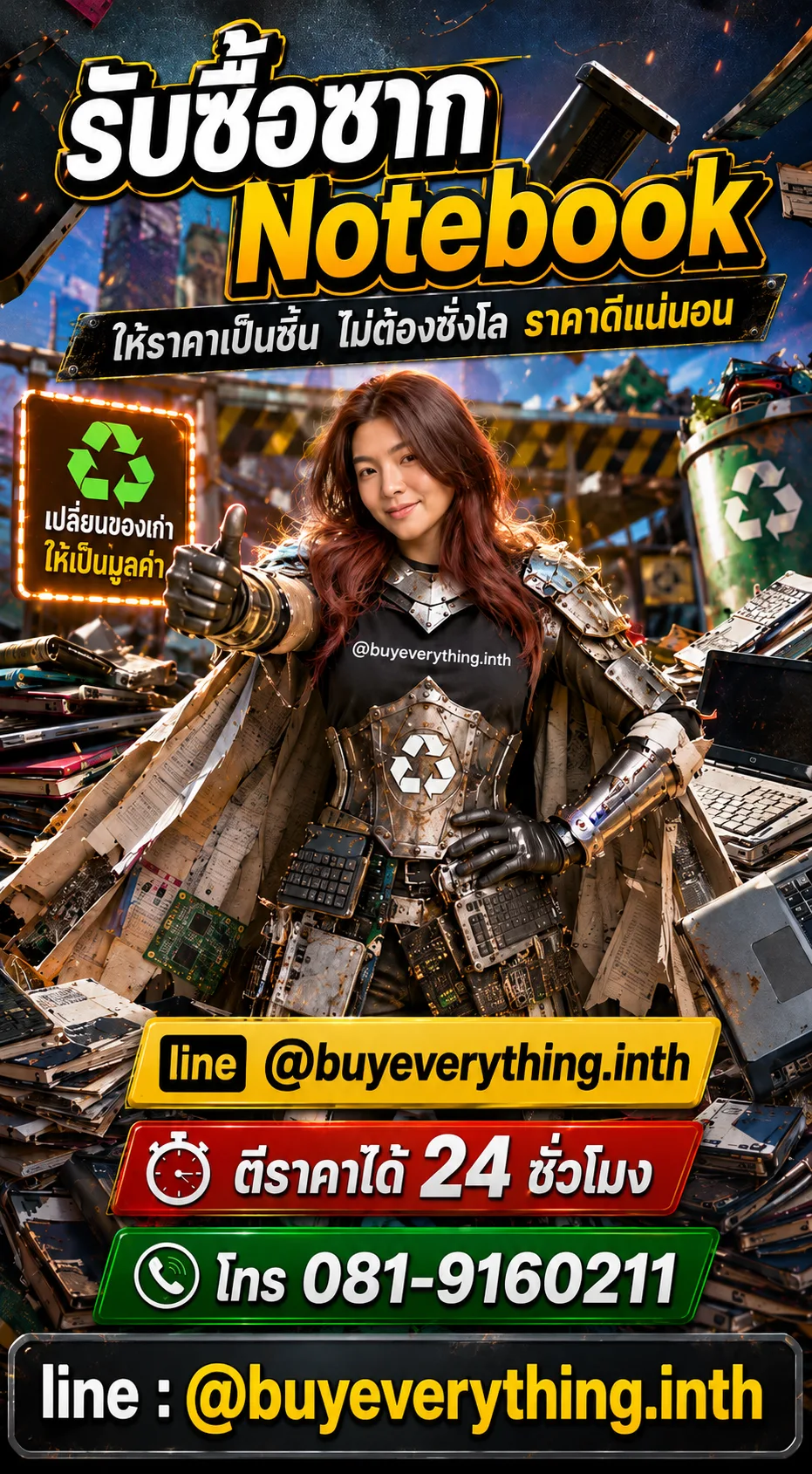 ฮีโร่รีไซเคิลรับซื้อซากคอมพิวเตอร์ ให้ราคาเป็นชิ้น ไม่ต้องชั่งโล