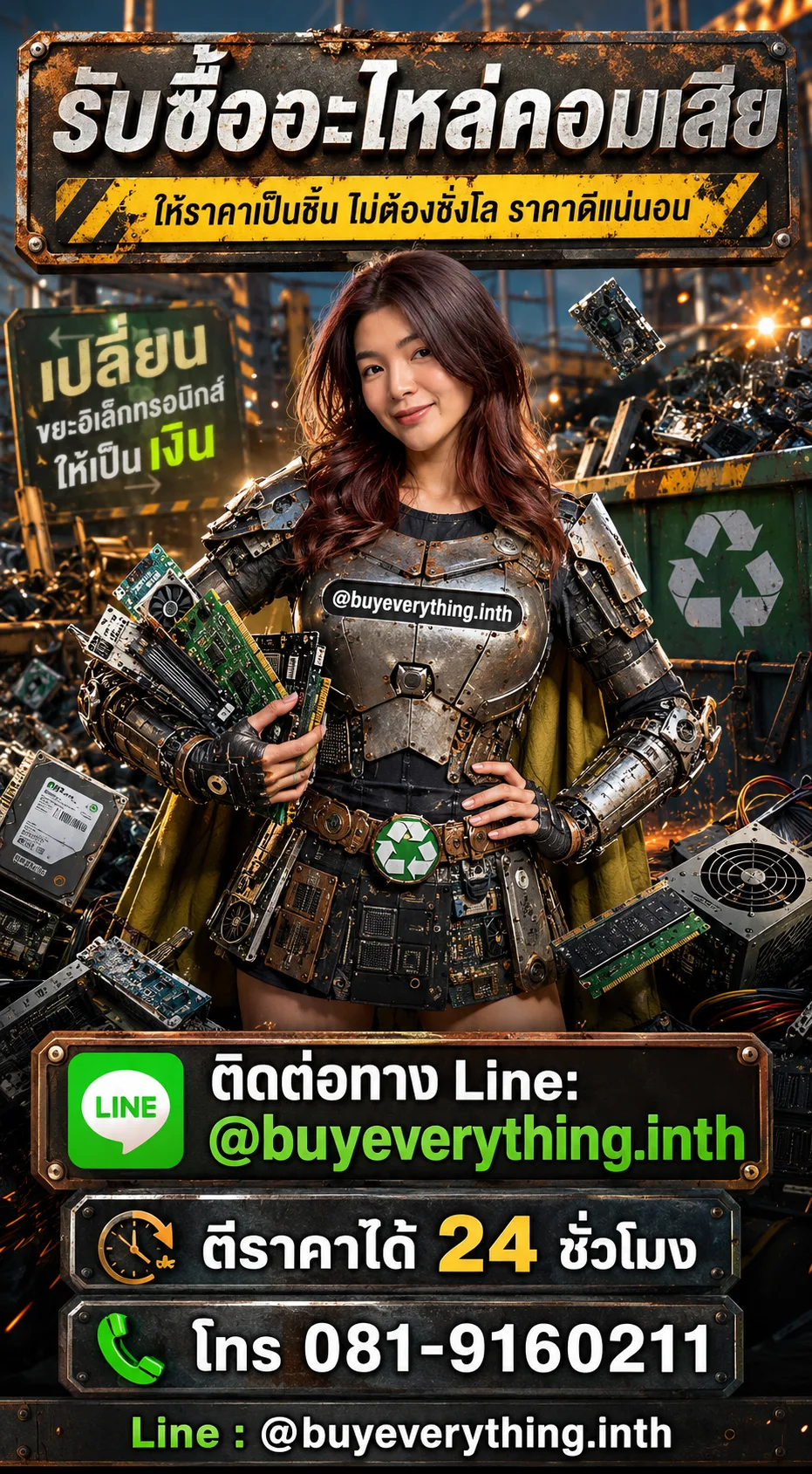 ฮีโร่รีไซเคิลรับซื้ออะไหล่คอมเสีย ให้ราคาเป็นชิ้น ไม่ต้องชั่งโล