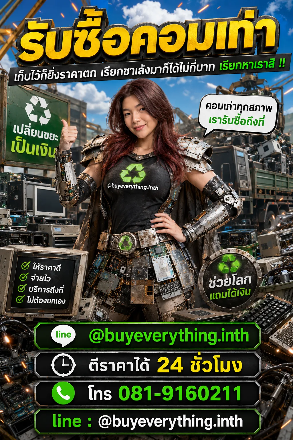 รับซื้อซากคอมพิวเตอร์ เก็บไว้ราคาตก เรียกเราเปลี่ยนเป็นเงิน