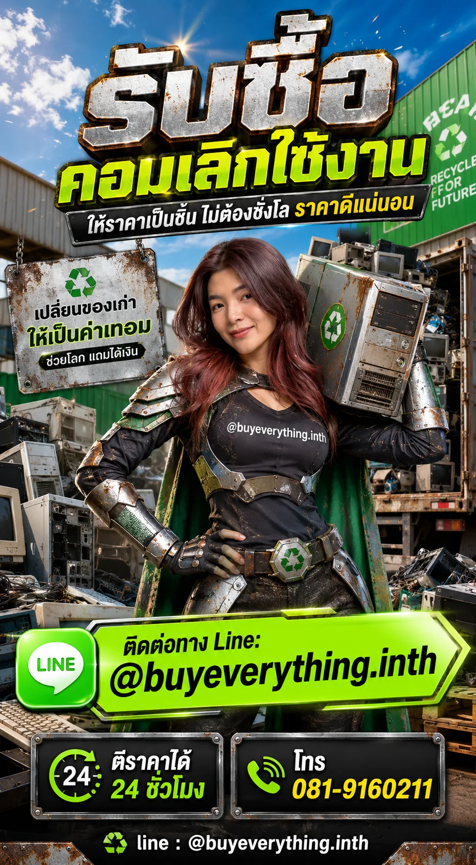 ฮีโร่รีไซเคิลรับซื้อซากคอมพิวเตอร์ ให้ราคาเป็นชิ้น ไม่ต้องชั่งโล