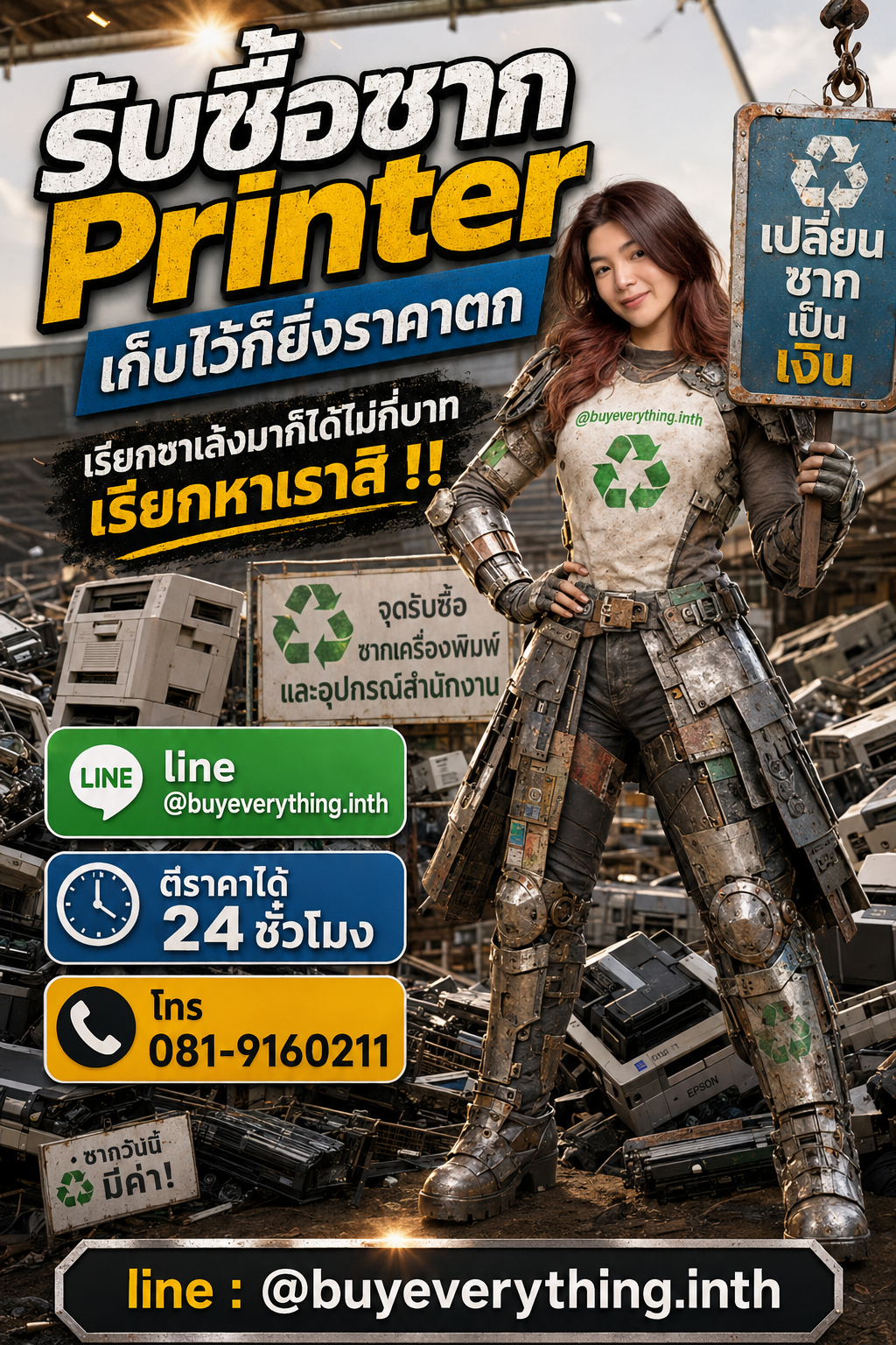 รับซื้อซาก Printer เก็บไว้ราคาตก เรียกเราเปลี่ยนเป็นเงิน