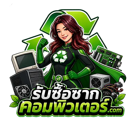 โลโก้รับซื้อซากคอมพิวเตอร์.com ฮีโร่รีไซเคิล