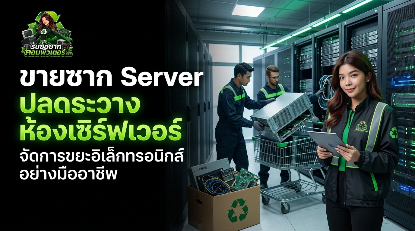 ภาพปก ขายซาก Server ปลดระวางห้องเซิร์ฟเวอร์ จัดการขยะอิเล็กทรอนิกส์อย่างมืออาชีพ